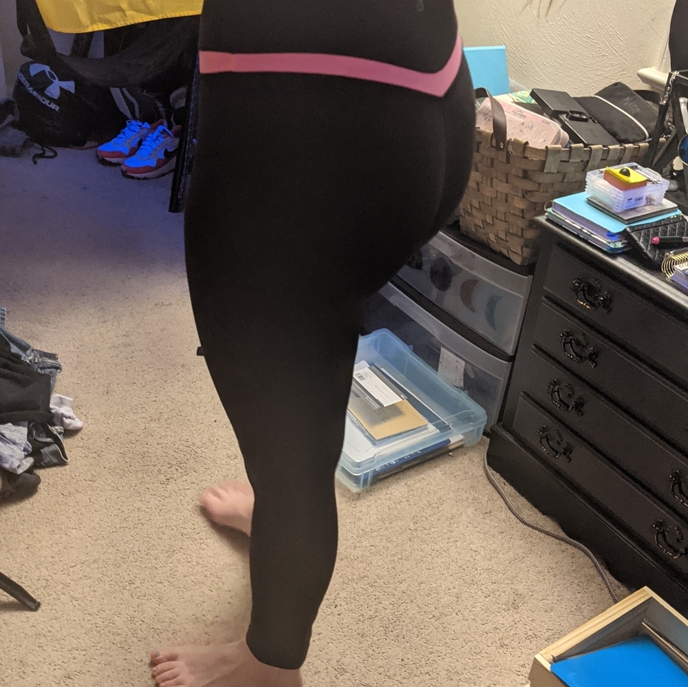 Black and pink align Pant